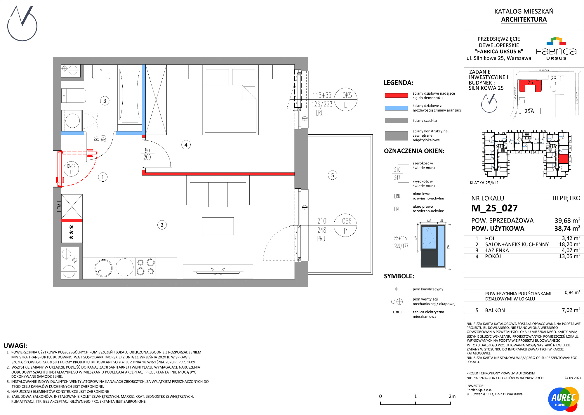 Mieszkanie 38,74 m², piętro 3, oferta nr M_25_027, Fabrica URSUS - Etap B, Warszawa, Ursus, Szamoty, ul. Silnikowa 23, 25-idx