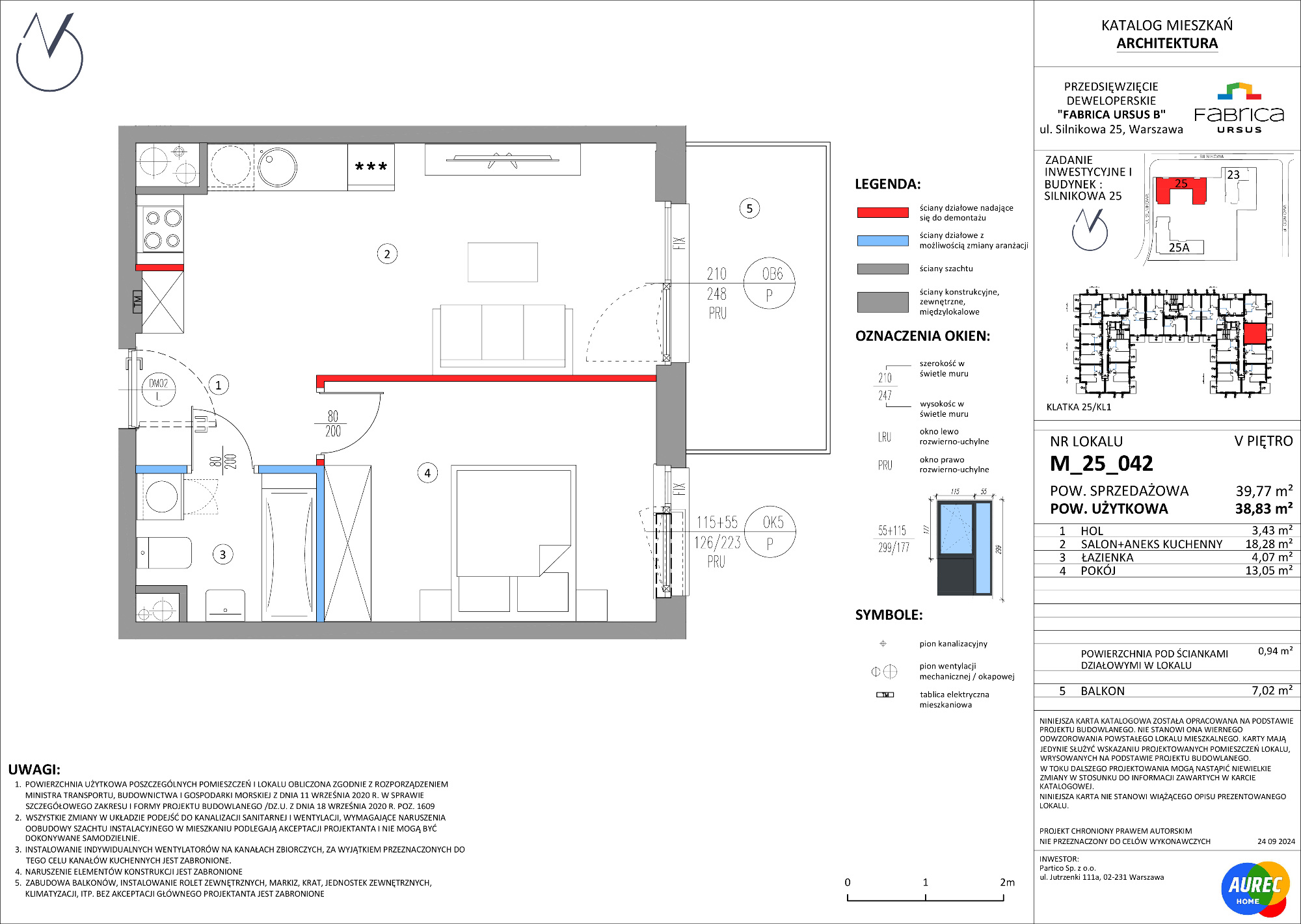 Mieszkanie 38,83 m², piętro 5, oferta nr M_25_042, Fabrica URSUS - Etap B, Warszawa, Ursus, Szamoty, ul. Silnikowa 23, 25-idx