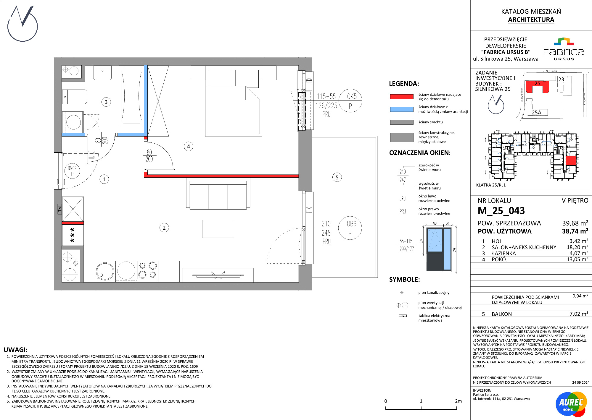 Mieszkanie 38,74 m², piętro 5, oferta nr M_25_043, Fabrica URSUS - Etap B, Warszawa, Ursus, Szamoty, ul. Silnikowa 23, 25-idx