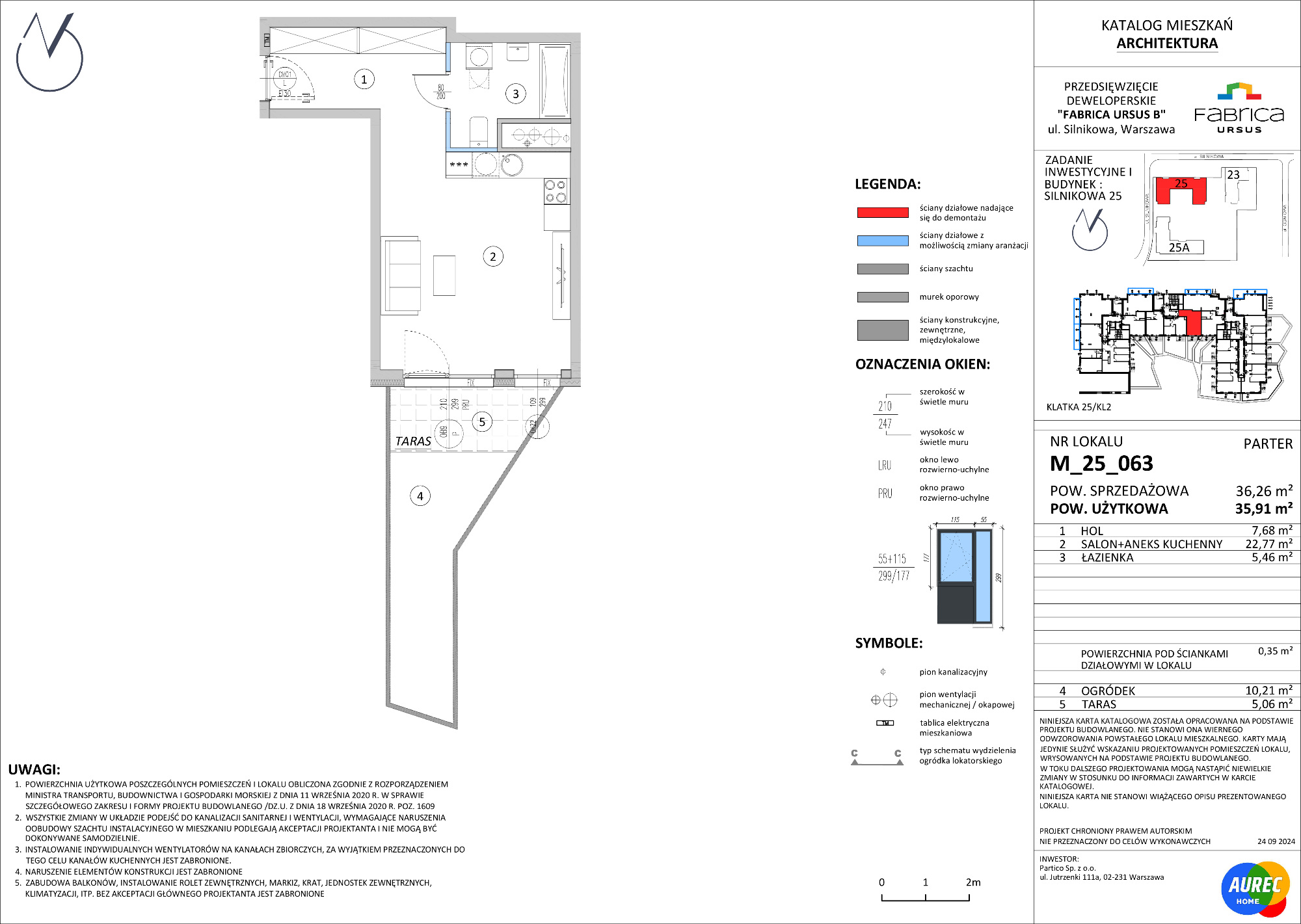 Mieszkanie 35,91 m², parter, oferta nr M_25_063, Fabrica URSUS - Etap B, Warszawa, Ursus, Szamoty, ul. Silnikowa 23, 25-idx