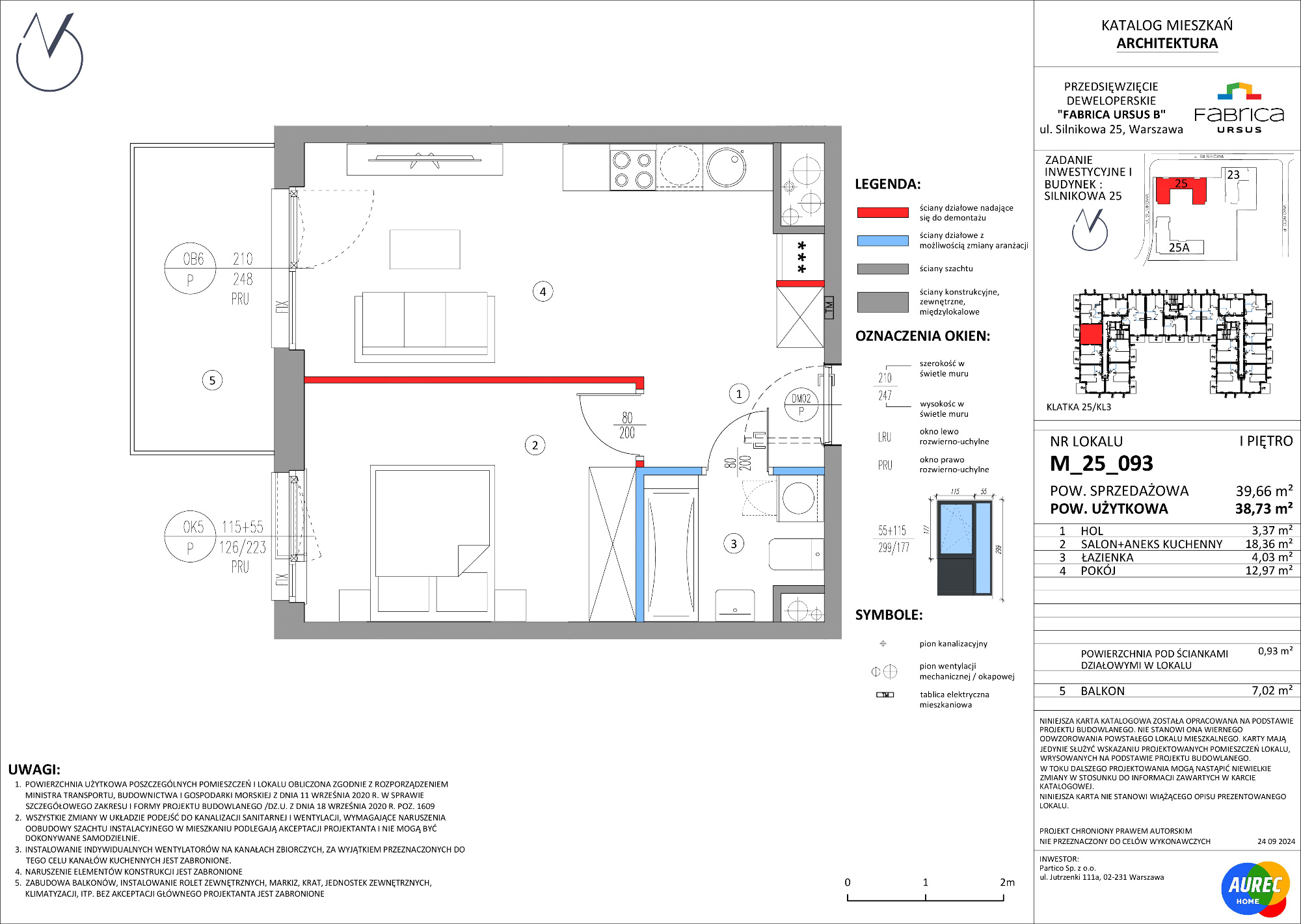 Mieszkanie 38,73 m², piętro 1, oferta nr M_25_093, Fabrica URSUS - Etap B, Warszawa, Ursus, Szamoty, ul. Silnikowa 23, 25-idx