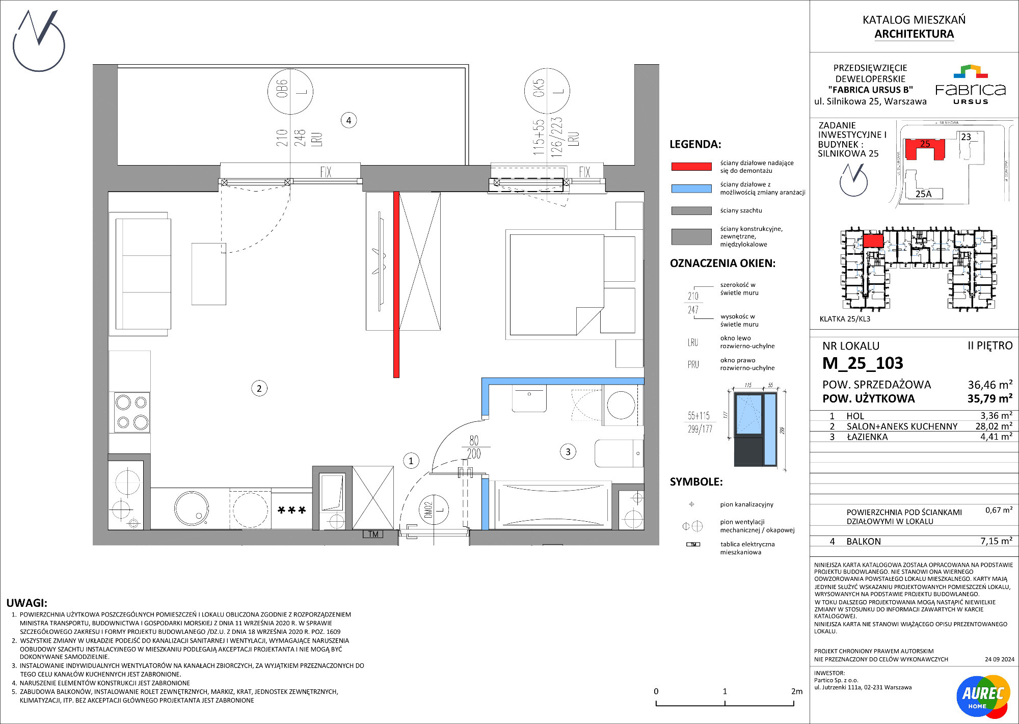 Mieszkanie 35,79 m², piętro 2, oferta nr M_25_103, Fabrica URSUS - Etap B, Warszawa, Ursus, Szamoty, ul. Silnikowa 23, 25-idx