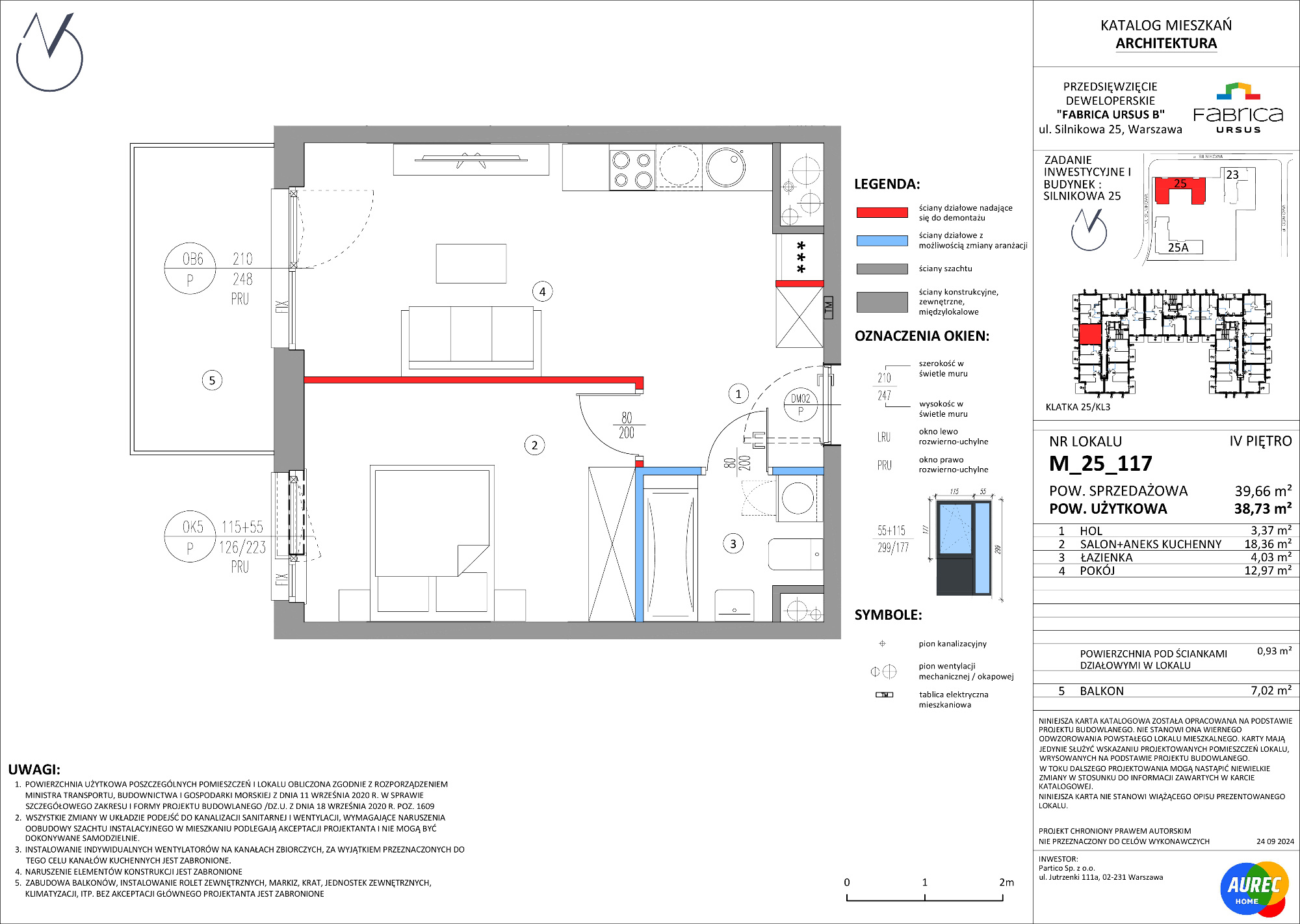 Mieszkanie 38,73 m², piętro 4, oferta nr M_25_117, Fabrica URSUS - Etap B, Warszawa, Ursus, Szamoty, ul. Silnikowa 23, 25-idx