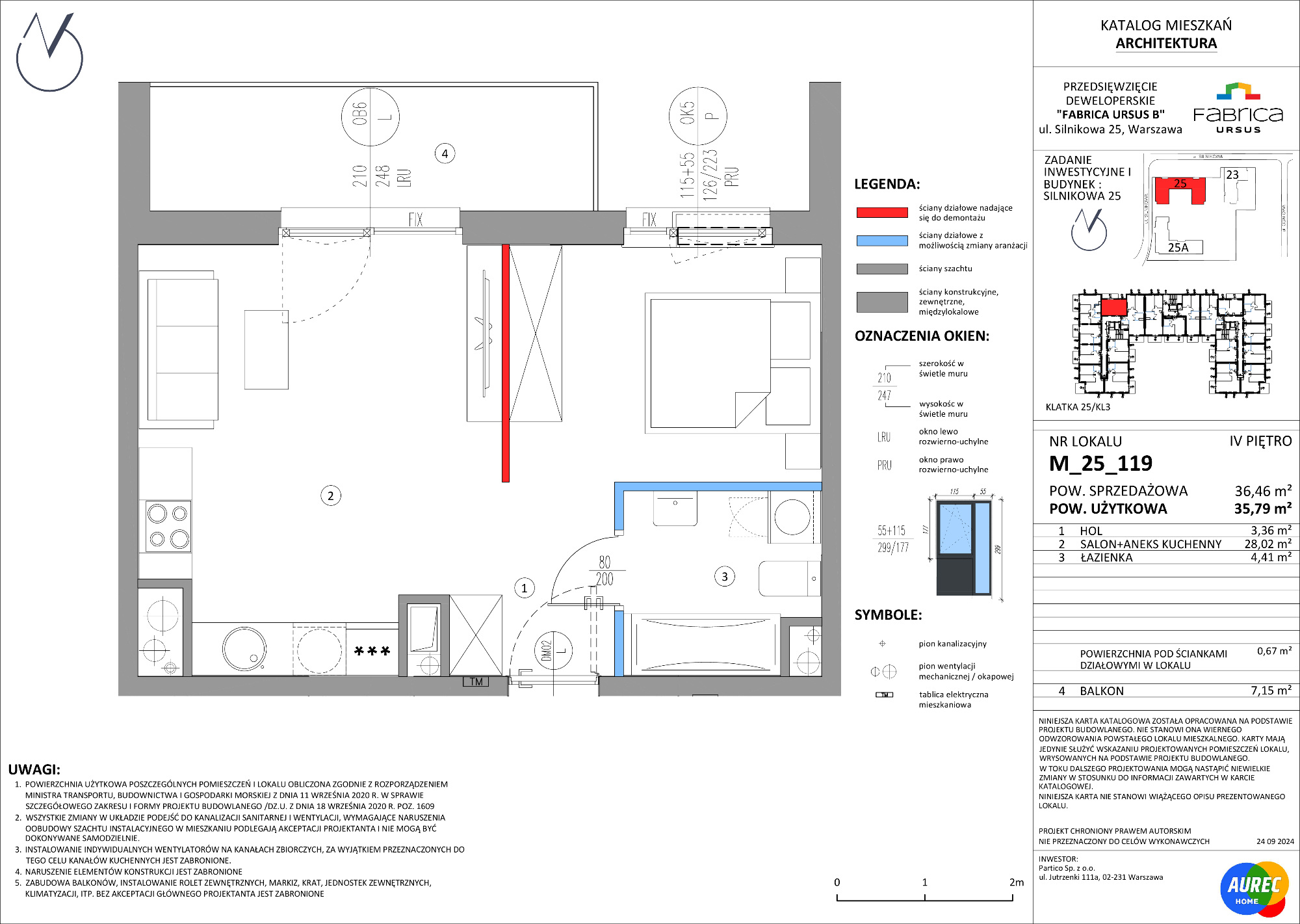 Mieszkanie 35,79 m², piętro 4, oferta nr M_25_119, Fabrica URSUS - Etap B, Warszawa, Ursus, Szamoty, ul. Silnikowa 23, 25-idx