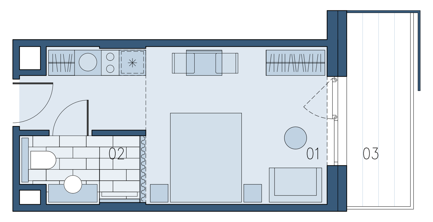 Apartament 23,20 m², parter, oferta nr B/011, Bałtyk SUN ***** Premium Hotel & Apartaments, Ustronie Morskie, ul. Górna 2-idx