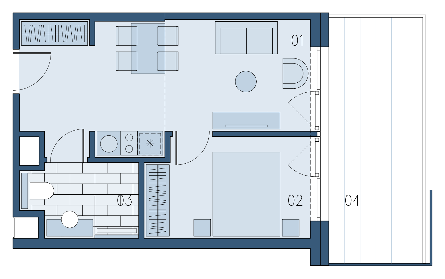 Mieszkanie 33,86 m², piętro 1, oferta nr B/102, Bałtyk SUN ***** Premium Hotel & Apartaments, Ustronie Morskie, ul. Górna 2-idx