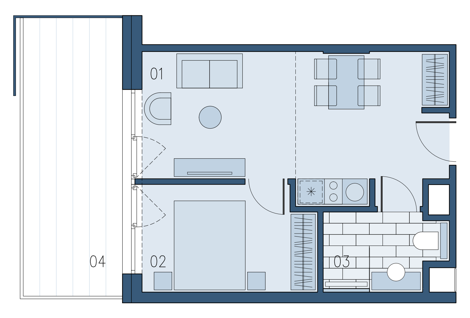 Mieszkanie 35,56 m², piętro 1, oferta nr B/103, Bałtyk SUN ***** Premium Hotel & Apartaments, Ustronie Morskie, ul. Górna 2-idx