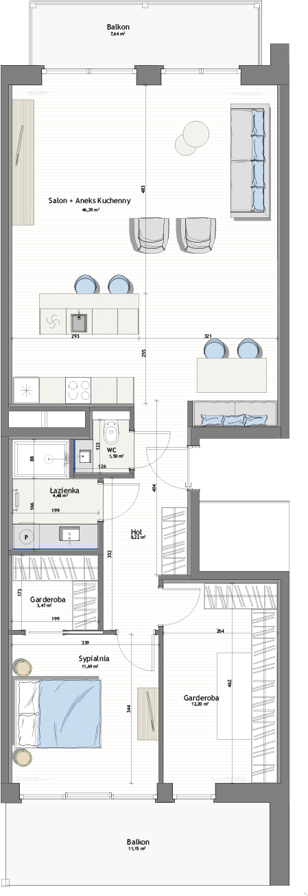 Apartament 89,23 m², piętro 3, oferta nr V08/3, Marina Royale, Darłowo, ul. Bulwar Zachodzącego Słońca 1-idx