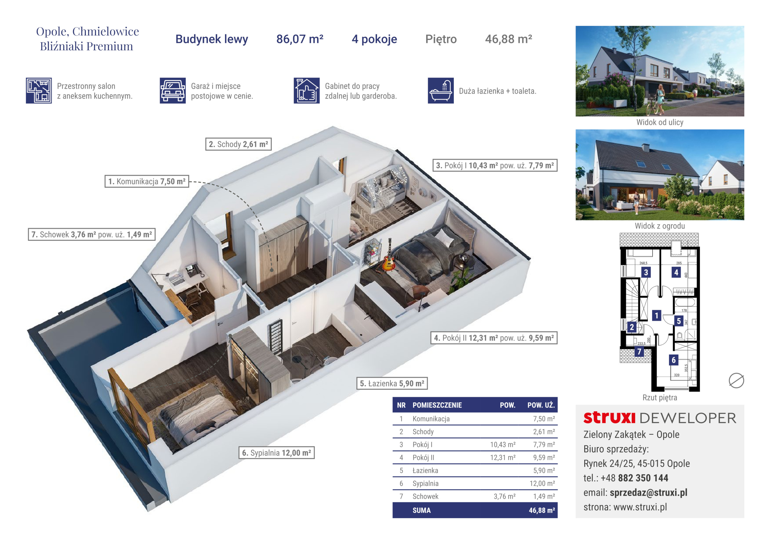 Mieszkanie 86,07 m², parter, oferta nr BRW19L, Osiedle Róży Wiatrów, Opole, Chmielowice, ul. Opalowa / Szmaragdowa / Daktylowa / al. Miętowa / Maciejkowa-idx