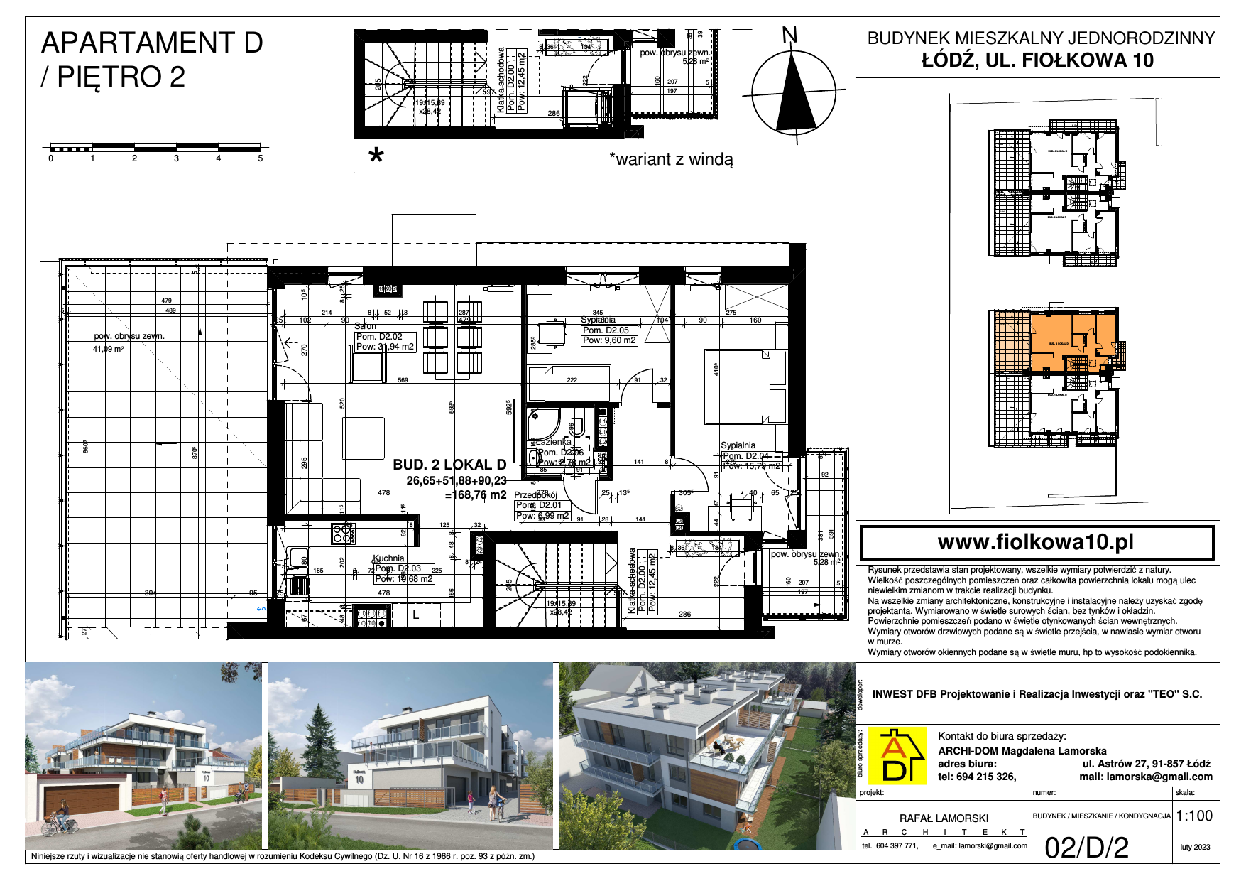 Apartament 149,36 m², parter, oferta nr 2 D, Apartamenty Fiołkowa 10, Łódź, Bałuty, Julianów-Marysin-Rogi, ul. Fiołkowa 10-idx