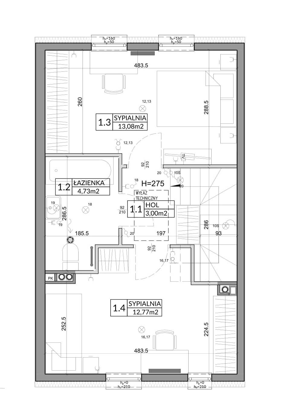 Dom 72,90 m², oferta nr 12A, Nova Magdalenka 6, Słomin, ul. Janczewicka-idx