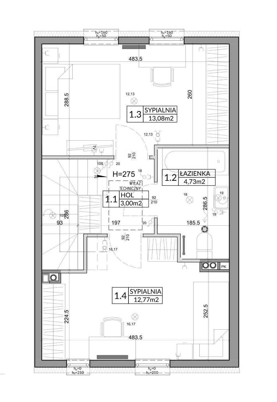 Dom 72,90 m², oferta nr 13B, Nova Magdalenka 6, Słomin, ul. Janczewicka-idx