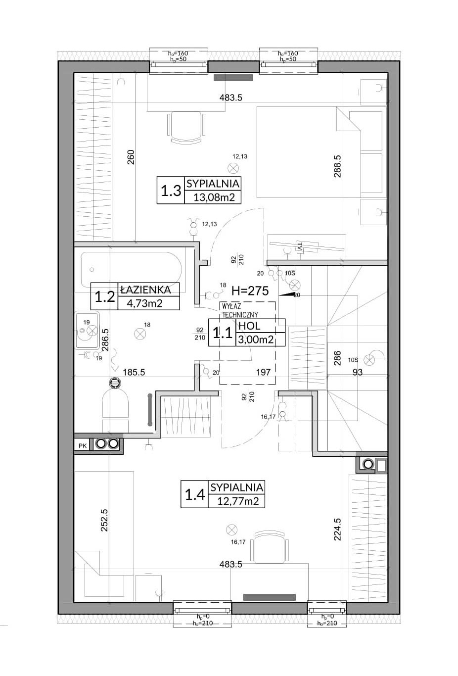 Dom 72,90 m², oferta nr 14A, Nova Magdalenka 6, Słomin, ul. Janczewicka-idx