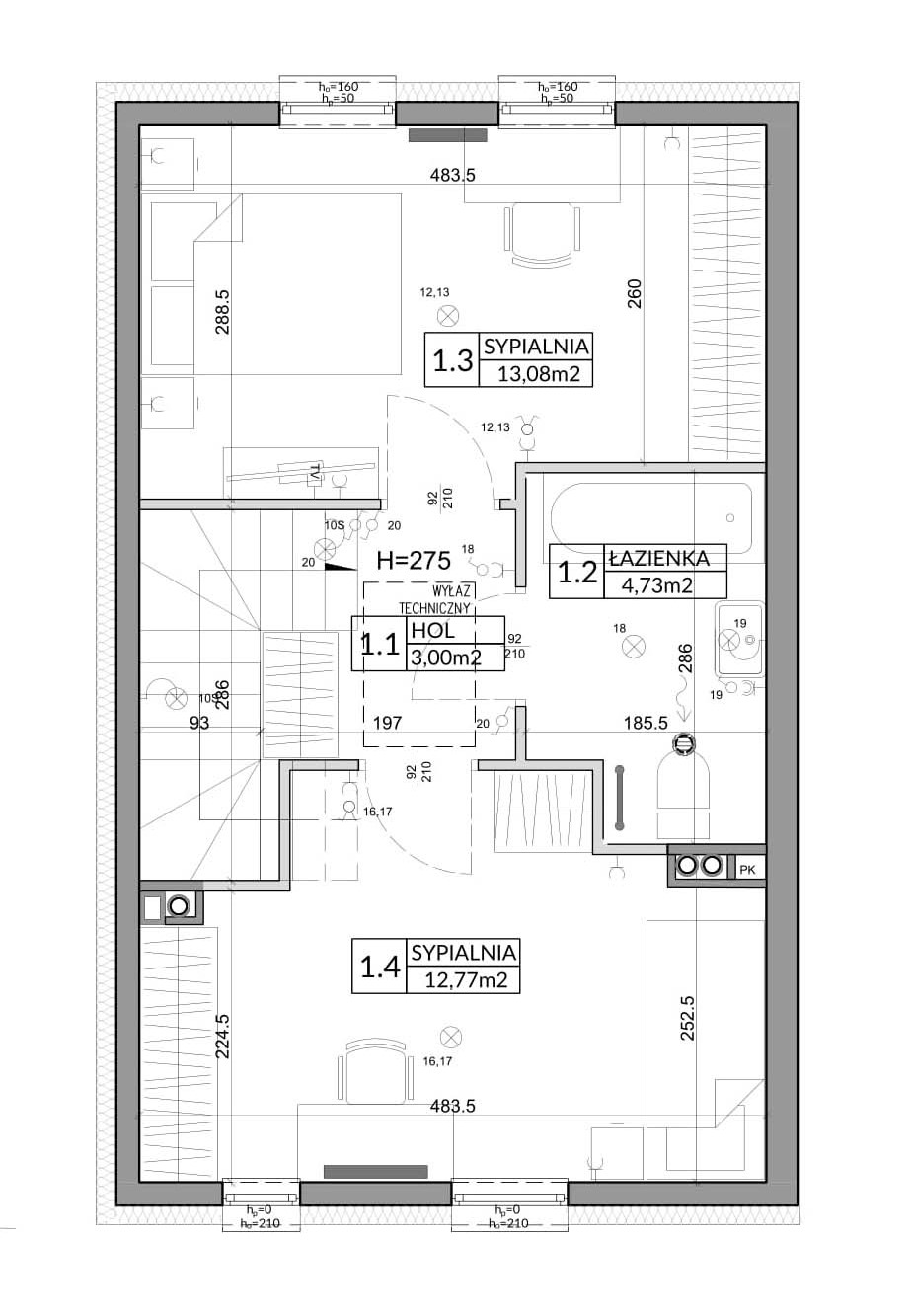 Dom 72,90 m², oferta nr 14B, Nova Magdalenka 6, Słomin, ul. Janczewicka-idx