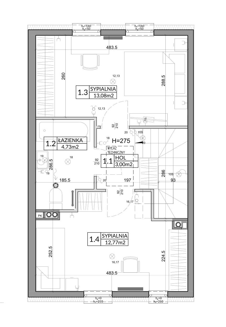 Dom 72,90 m², oferta nr 16A, Nova Magdalenka 6, Słomin, ul. Janczewicka-idx