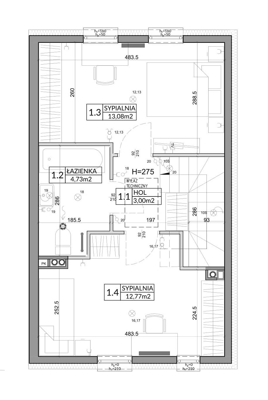 Dom 72,90 m², oferta nr 19A, Nova Magdalenka 6, Słomin, ul. Janczewicka-idx