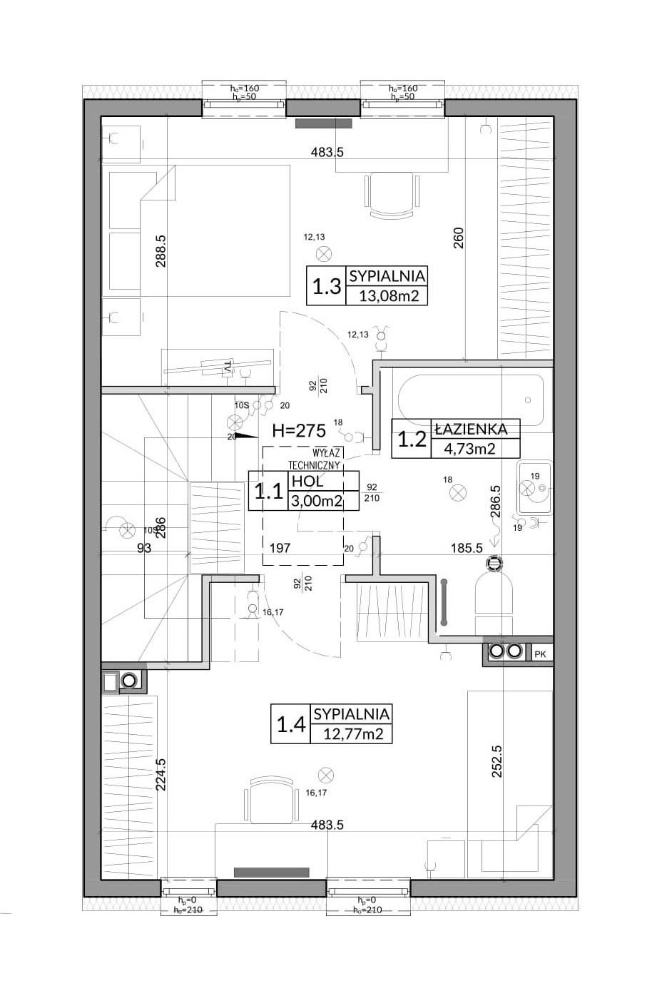 Dom 72,90 m², oferta nr 21B, Nova Magdalenka 6, Słomin, ul. Janczewicka-idx