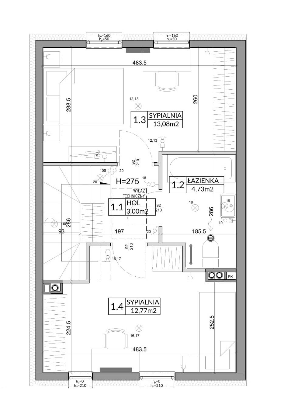 Dom 72,90 m², oferta nr 22B, Nova Magdalenka 6, Słomin, ul. Janczewicka-idx