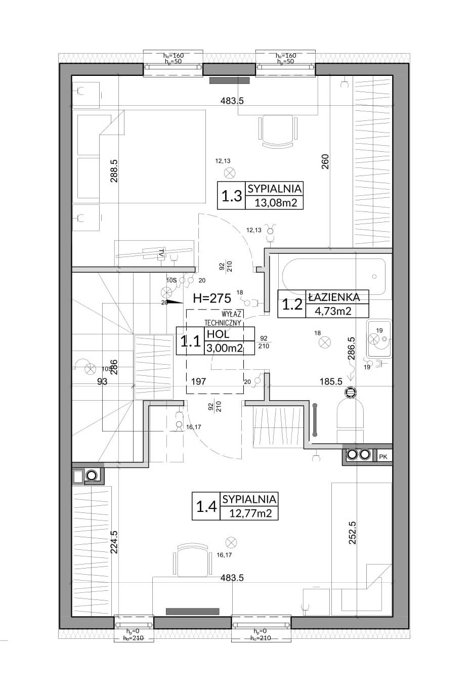 Dom 72,90 m², oferta nr 25B, Nova Magdalenka 6, Słomin, ul. Janczewicka-idx