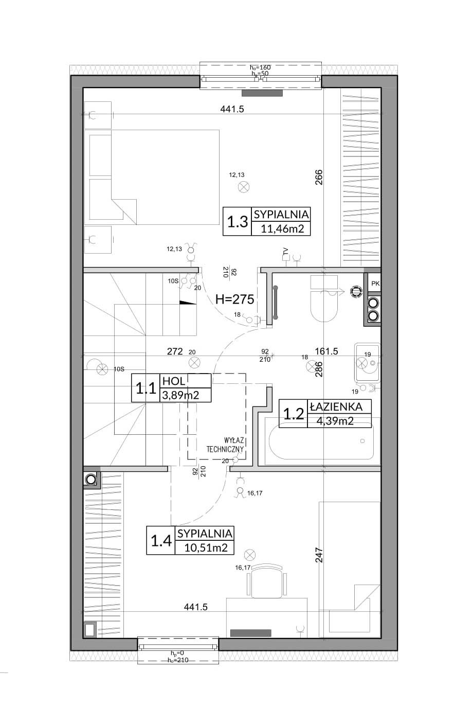 Dom 65,83 m², oferta nr 3B, Nova Magdalenka 6, Słomin, ul. Janczewicka-idx