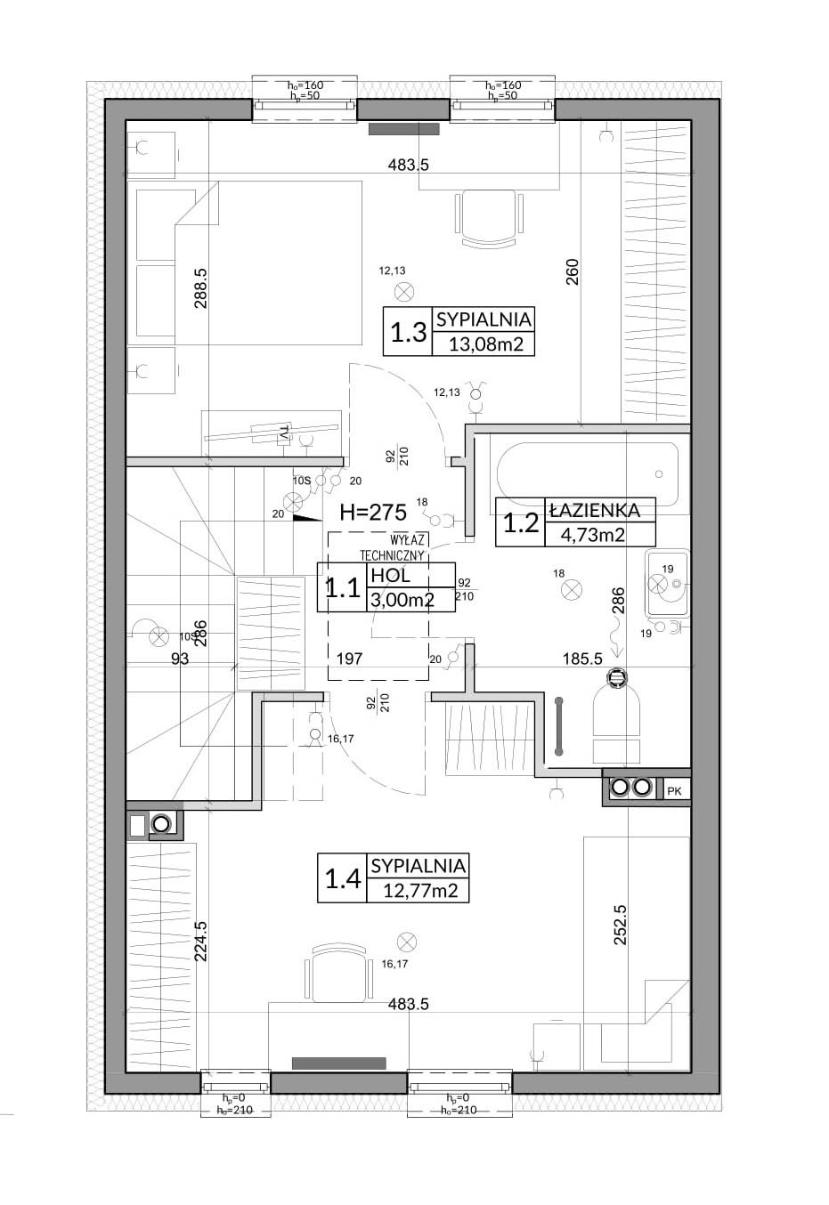 Dom 72,90 m², oferta nr 4B, Nova Magdalenka 6, Słomin, ul. Janczewicka-idx