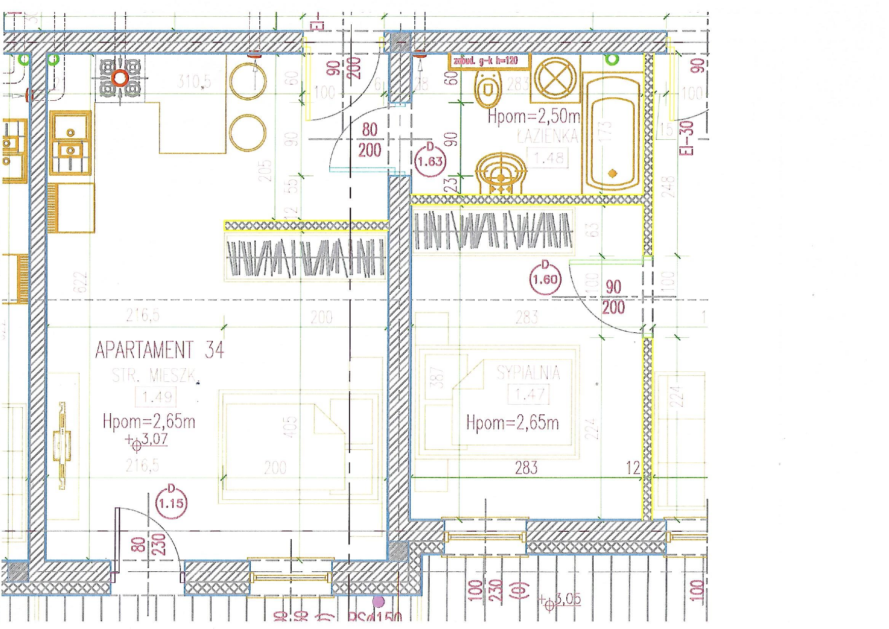 Apartament 30,56 m², piętro 1, oferta nr 34, Perła Mórz, Sianożęty, ul. Lotnicza 1-idx