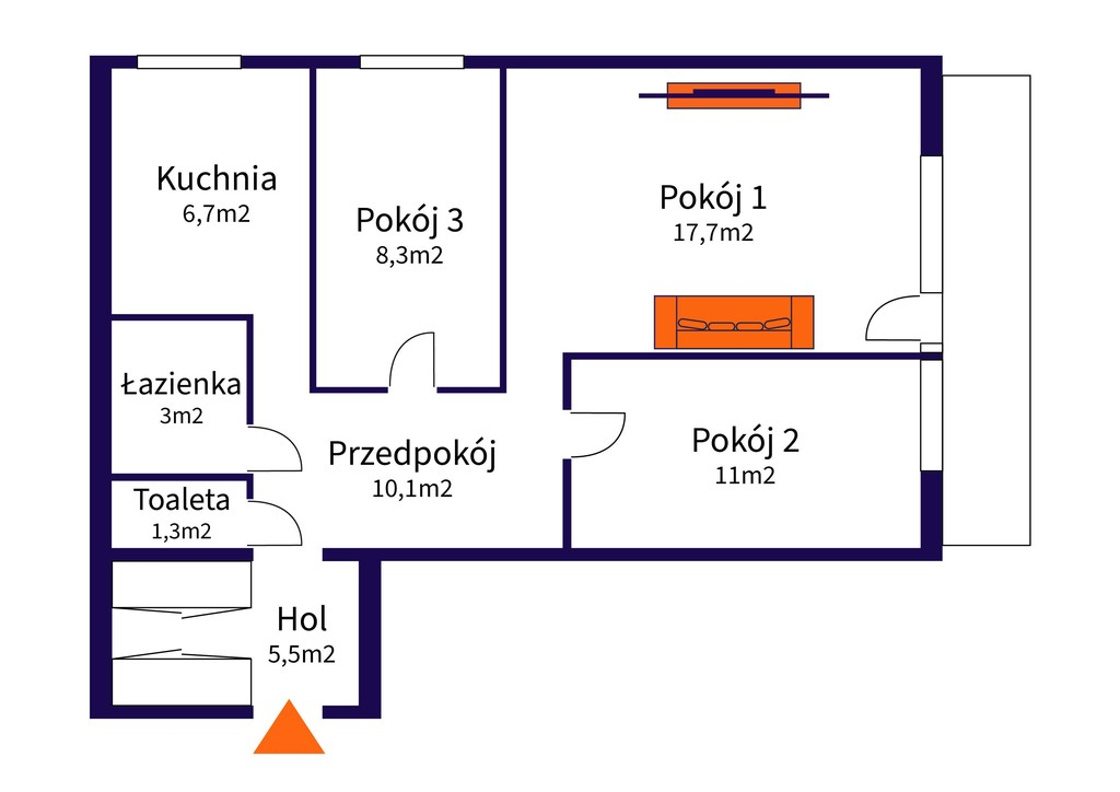 Mieszkanie 62,50 m², piętro 1, oferta nr , 47174/2517/OMS, Warszawa, Praga Południe, Praga Południe, Majdańska-idx