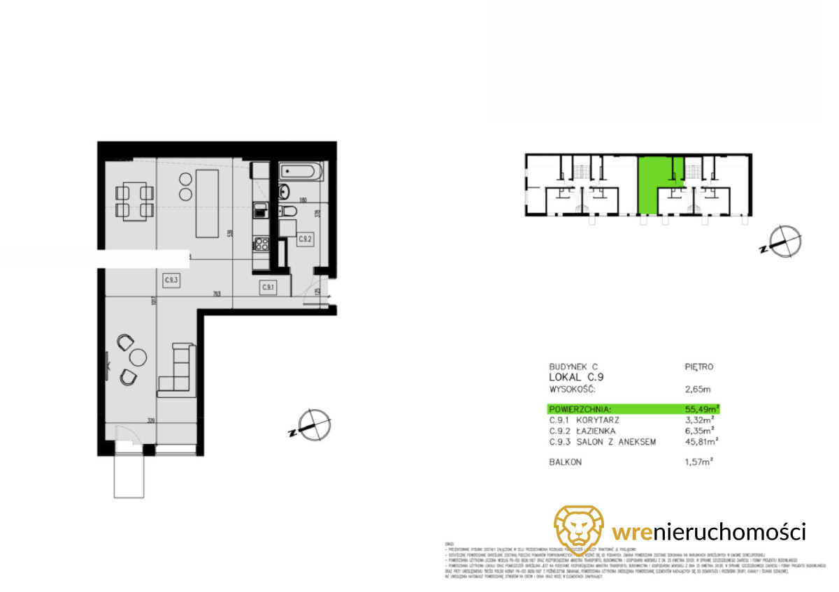 Mieszkanie 55,49 m², piętro 1, oferta nr , 374936, Wrocław, Wojszyce, Pawia-idx