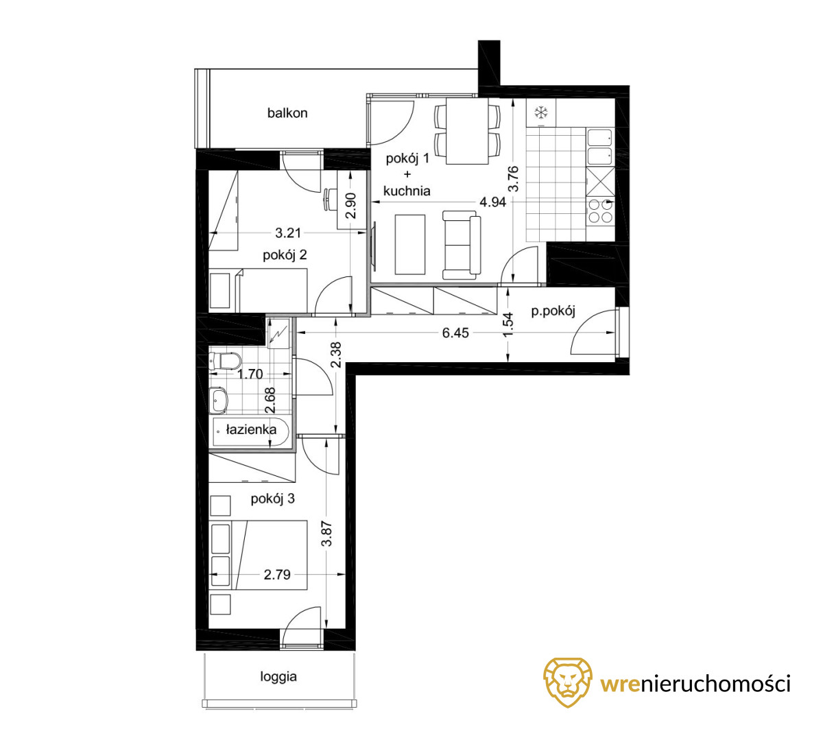 Mieszkanie 50,34 m², piętro 7, oferta nr , 316836, Wrocław, Szczepin, Legnicka-idx