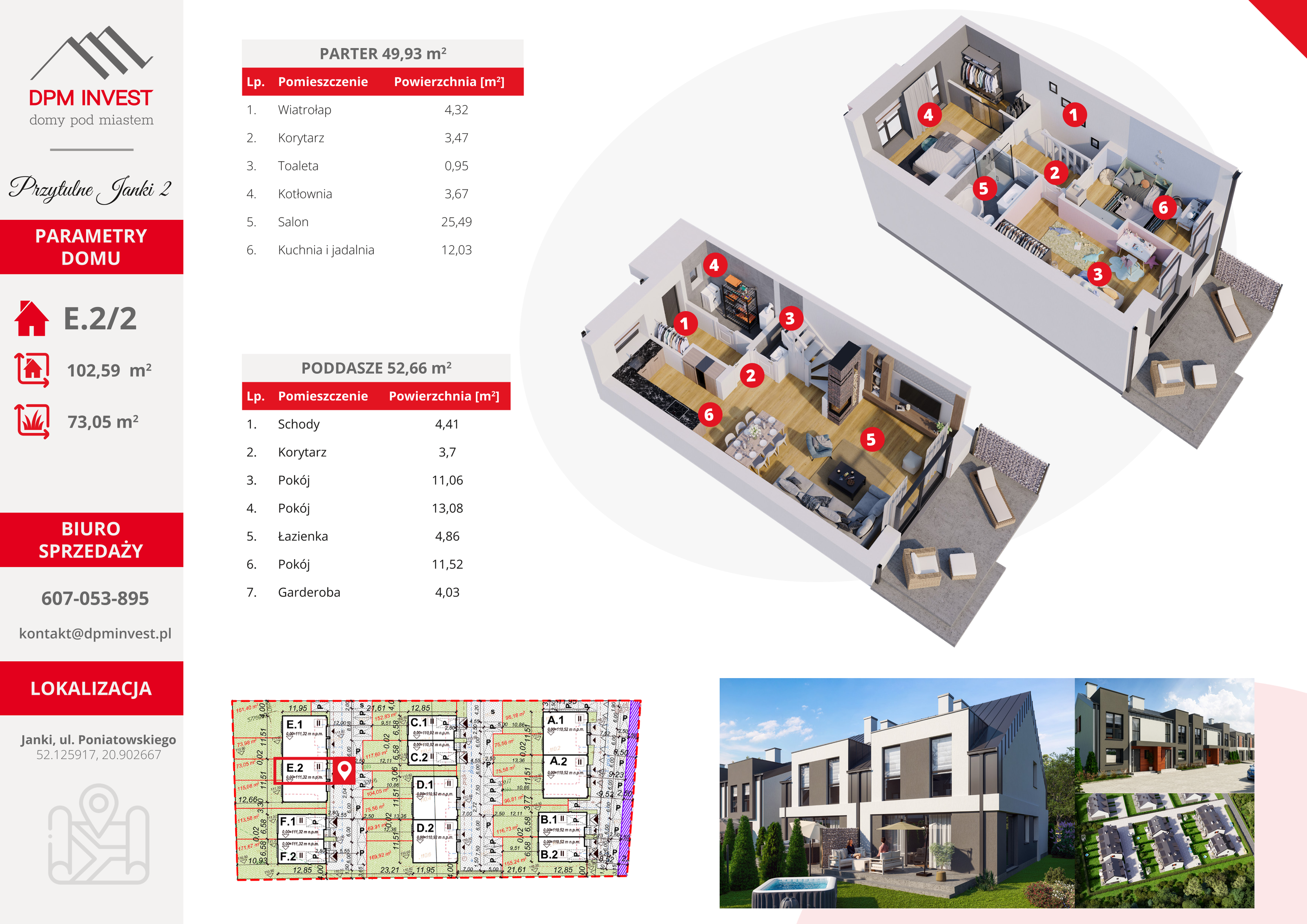 Dom 102,59 m², oferta nr E.2/2, Osiedle Przytulne Janki II, Janki, ul. Poniatowskiego 35-idx