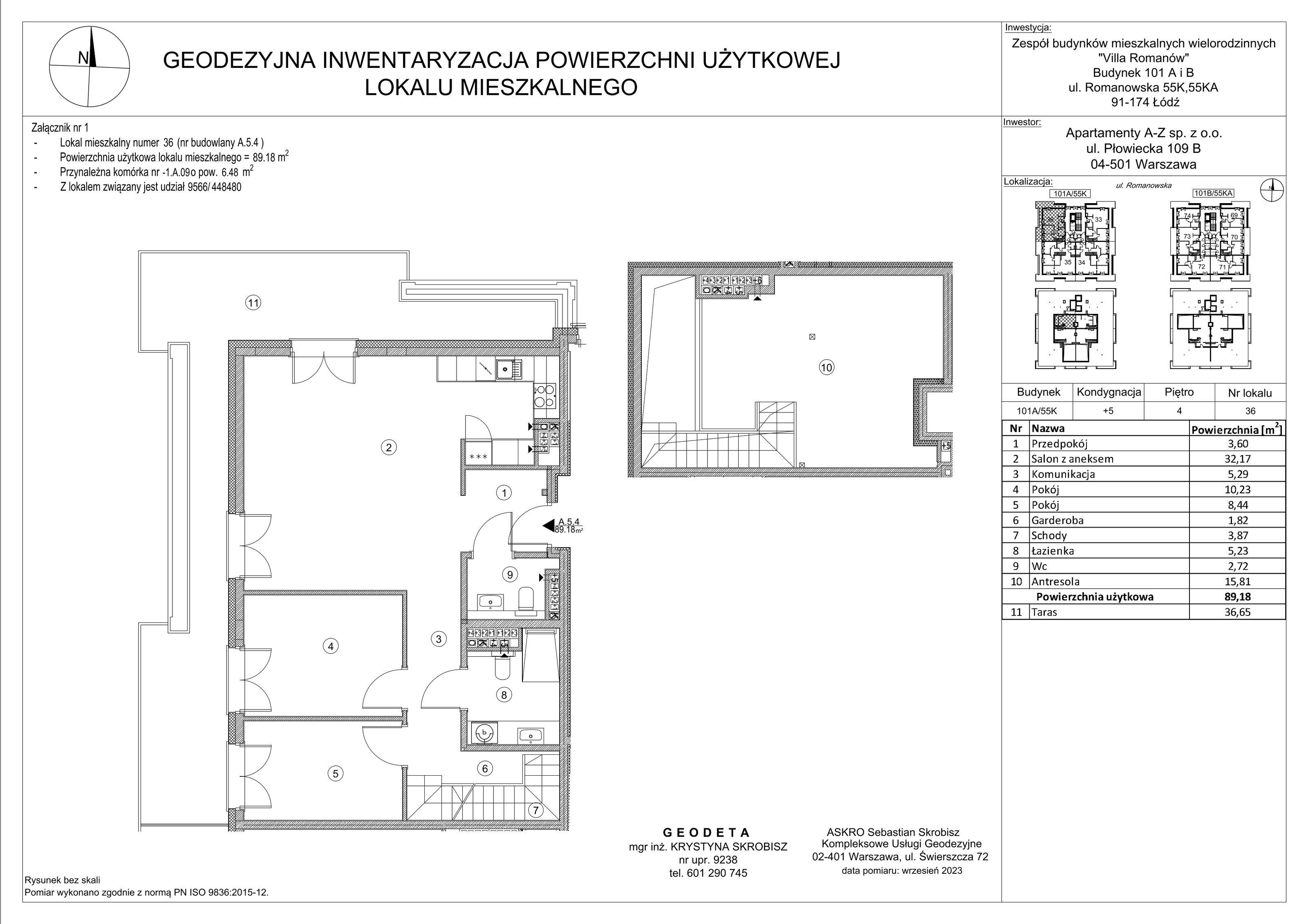 Mieszkanie 89,18 m², piętro 4, oferta nr A.5.4, Villa Romanów - Etap III, Łódź, Bałuty, Bałuty Zachodnie, ul. Romanowska-idx