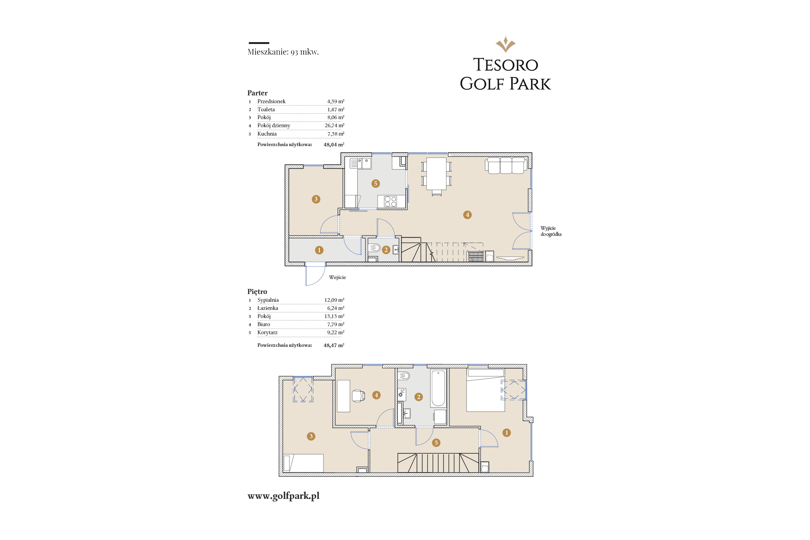 Dom 93,00 m², oferta nr 4.1.S, Tesoro Golf Park - Domy, Pętkowice, ul. Golfistów 1-idx