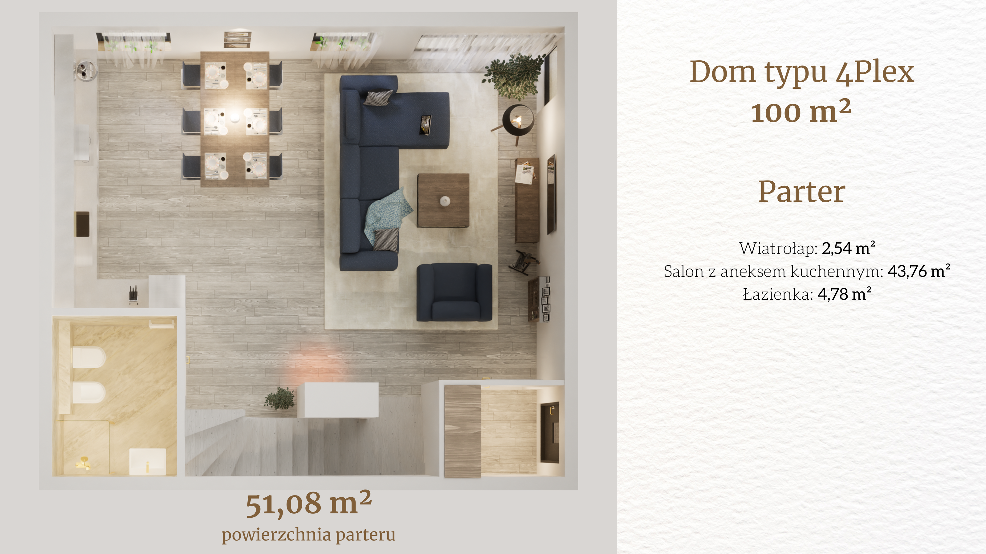 Dom 100,00 m², oferta nr 27_1, Tesoro Golf Park 4PLEX, Pętkowice, ul. Parkowa-idx