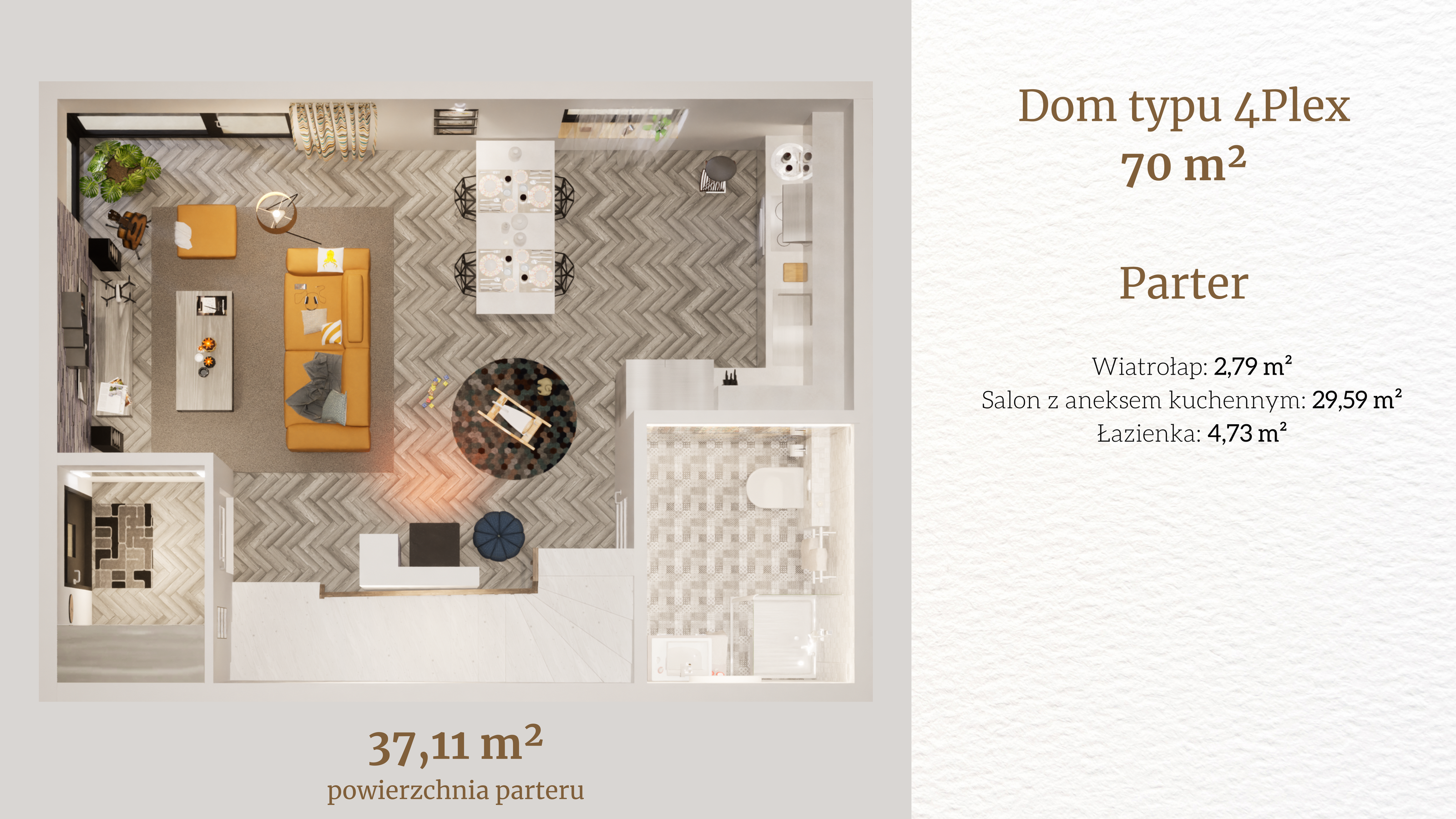 Dom 70,00 m², oferta nr 30_1, Tesoro Golf Park 4PLEX, Pętkowice, ul. Parkowa-idx