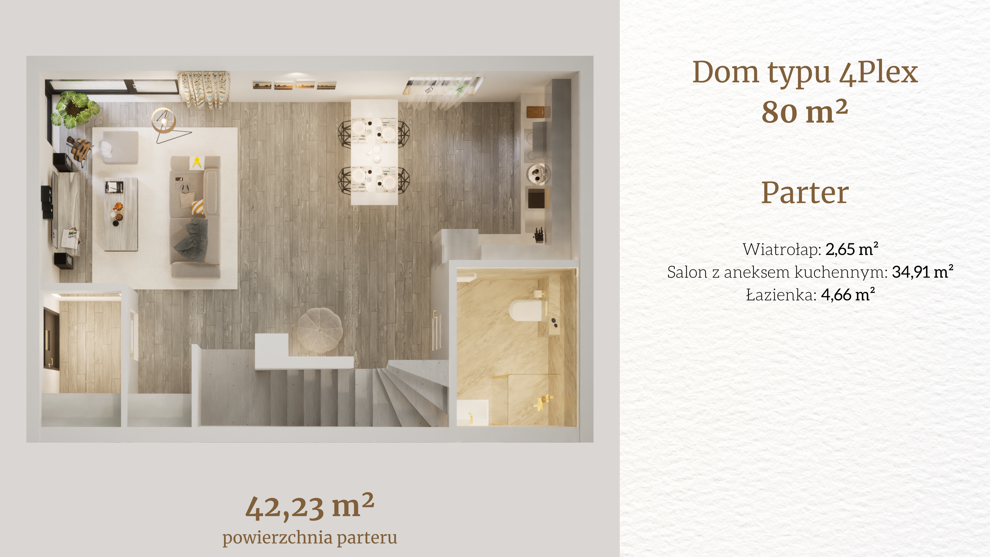 Dom 80,00 m², oferta nr 28_1, Tesoro Golf Park 4PLEX, Pętkowice, ul. Parkowa-idx