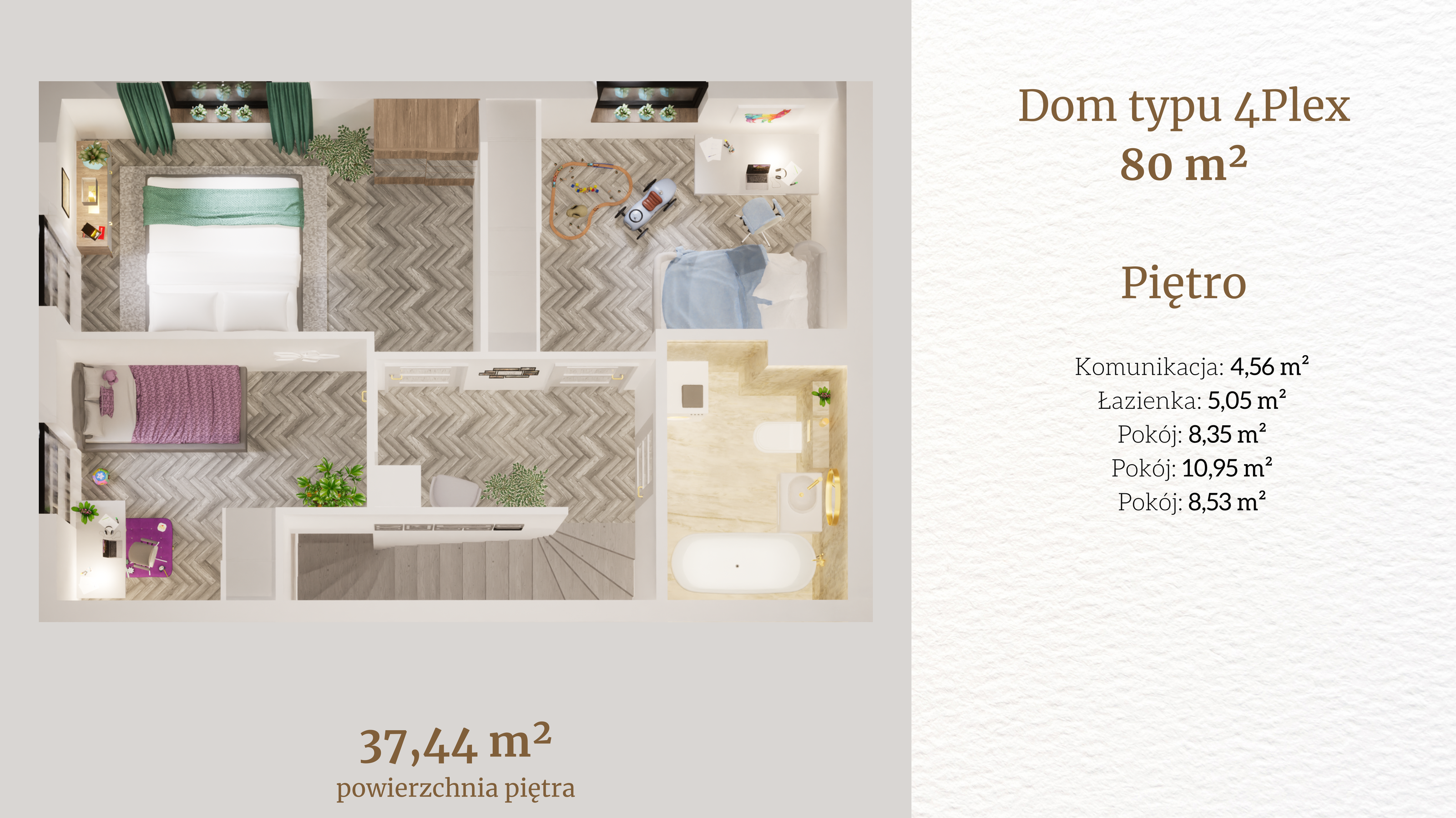 Dom 80,00 m², oferta nr 28_1, Tesoro Golf Park 4PLEX, Pętkowice, ul. Parkowa-idx