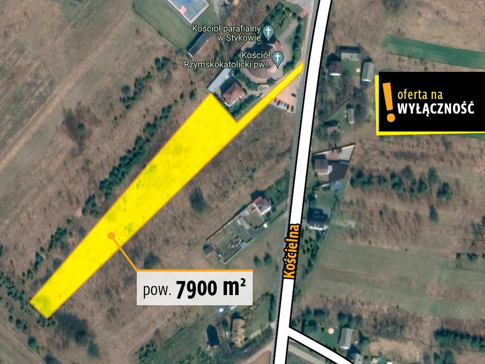 Działka 7 900,00 m², oferta nr , GH198004, Styków, Kościelna-idx