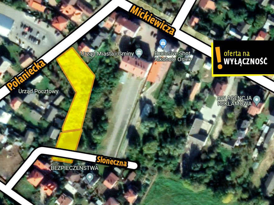 Działka 1 882,00 m², oferta nr , GH817576, Osiek-idx