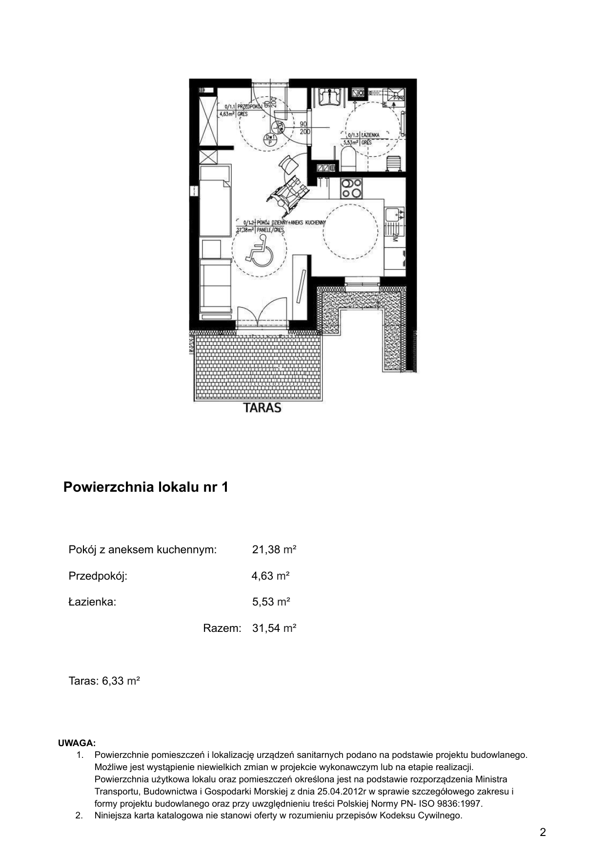 Apartament 31,54 m², parter, oferta nr 1, Klimaty Bałtyku, Dziwnów, ul. Daglezji 93-94-idx