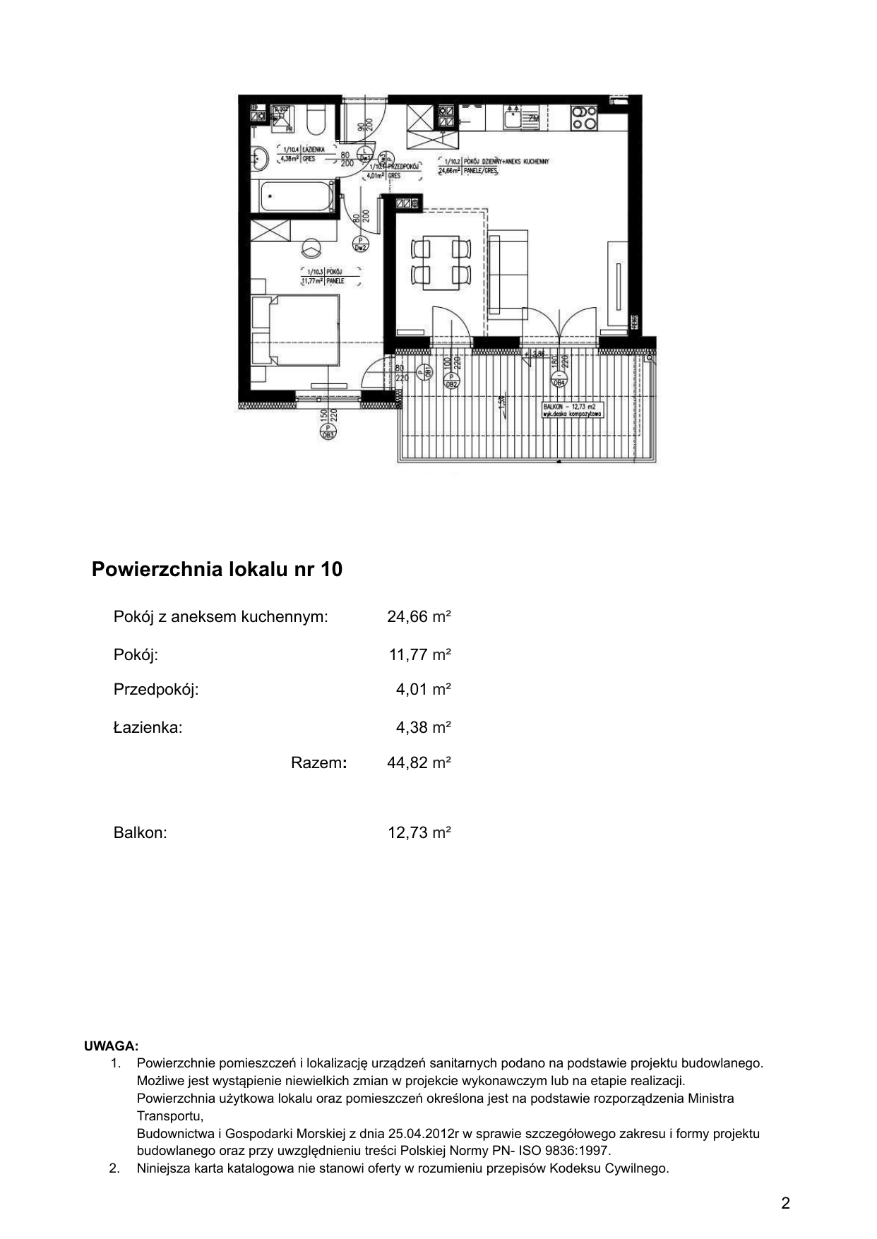 Apartament 44,11 m², piętro 1, oferta nr 10, Klimaty Bałtyku, Dziwnów, ul. Daglezji 93-94-idx