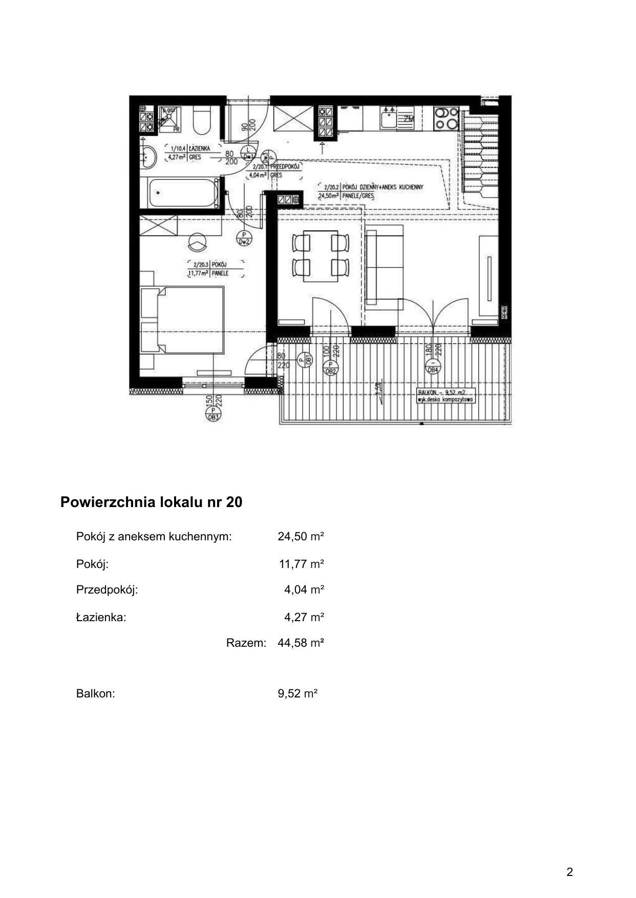 Apartament 58,48 m², piętro 2, oferta nr 20, Klimaty Bałtyku, Dziwnów, ul. Daglezji 93-94-idx