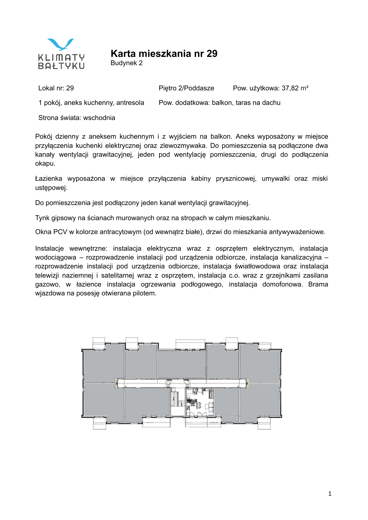 Apartament 37,82 m², piętro 2, oferta nr 29, Klimaty Bałtyku, Dziwnów, ul. Daglezji 93-94-idx