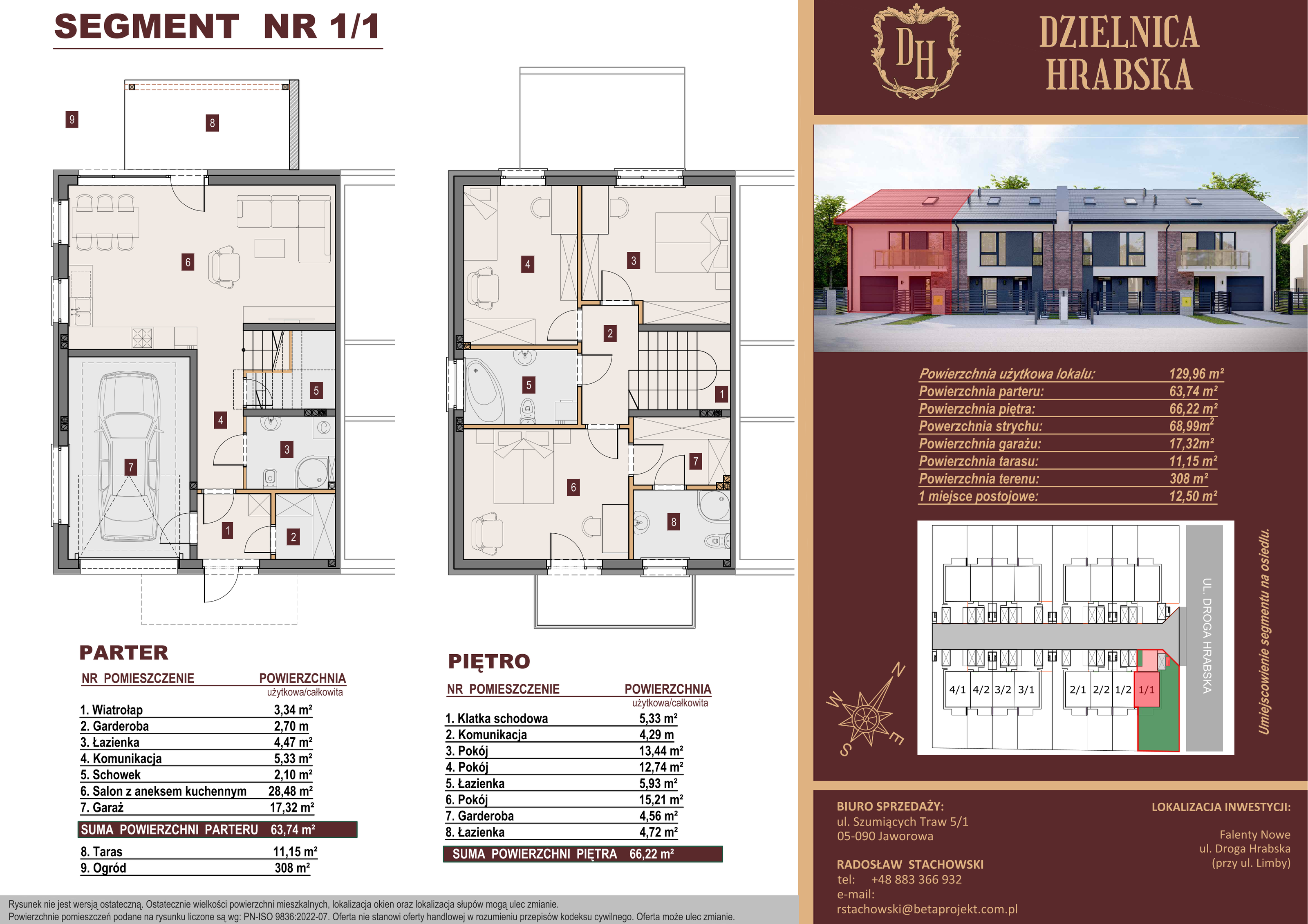 Dom 129,96 m², oferta nr 1_1, Dzielnica Hrabska, Falenty Nowe, ul. Droga Hrabska 5b-idx