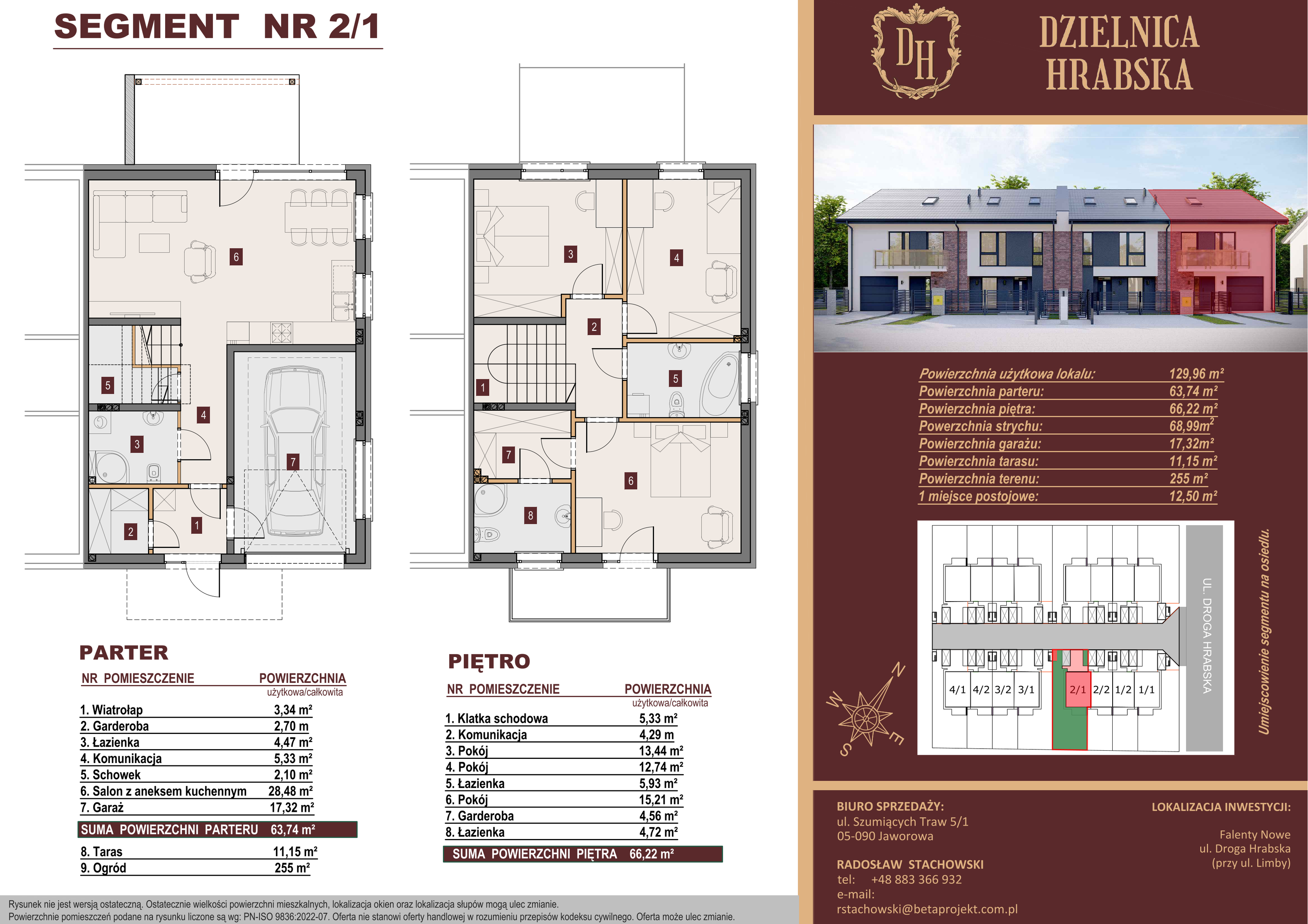 Dom 129,96 m², oferta nr 2_1, Dzielnica Hrabska, Falenty Nowe, ul. Droga Hrabska 5b-idx