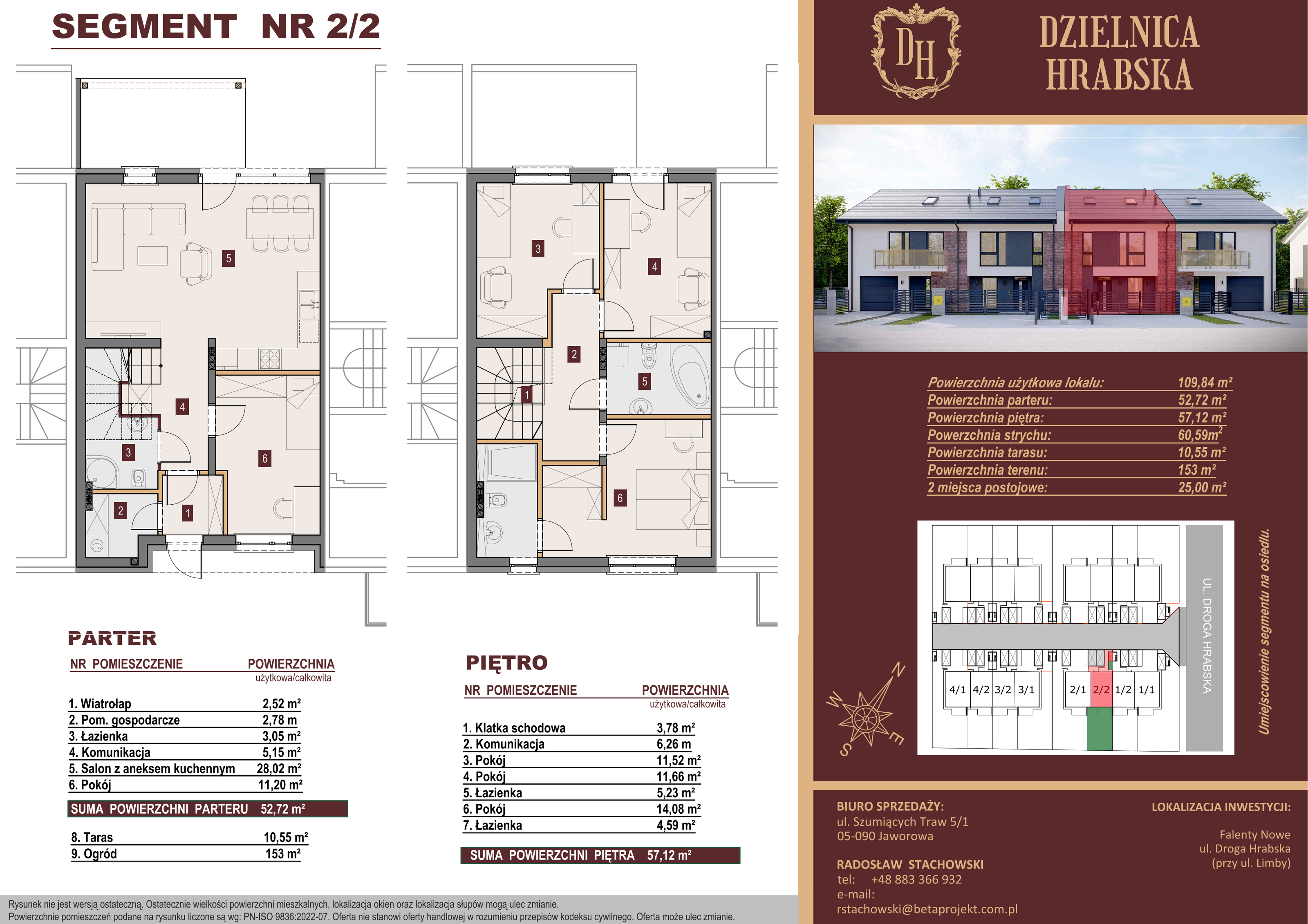 Dom 109,84 m², oferta nr 2_2, Dzielnica Hrabska, Falenty Nowe, ul. Droga Hrabska 5b-idx