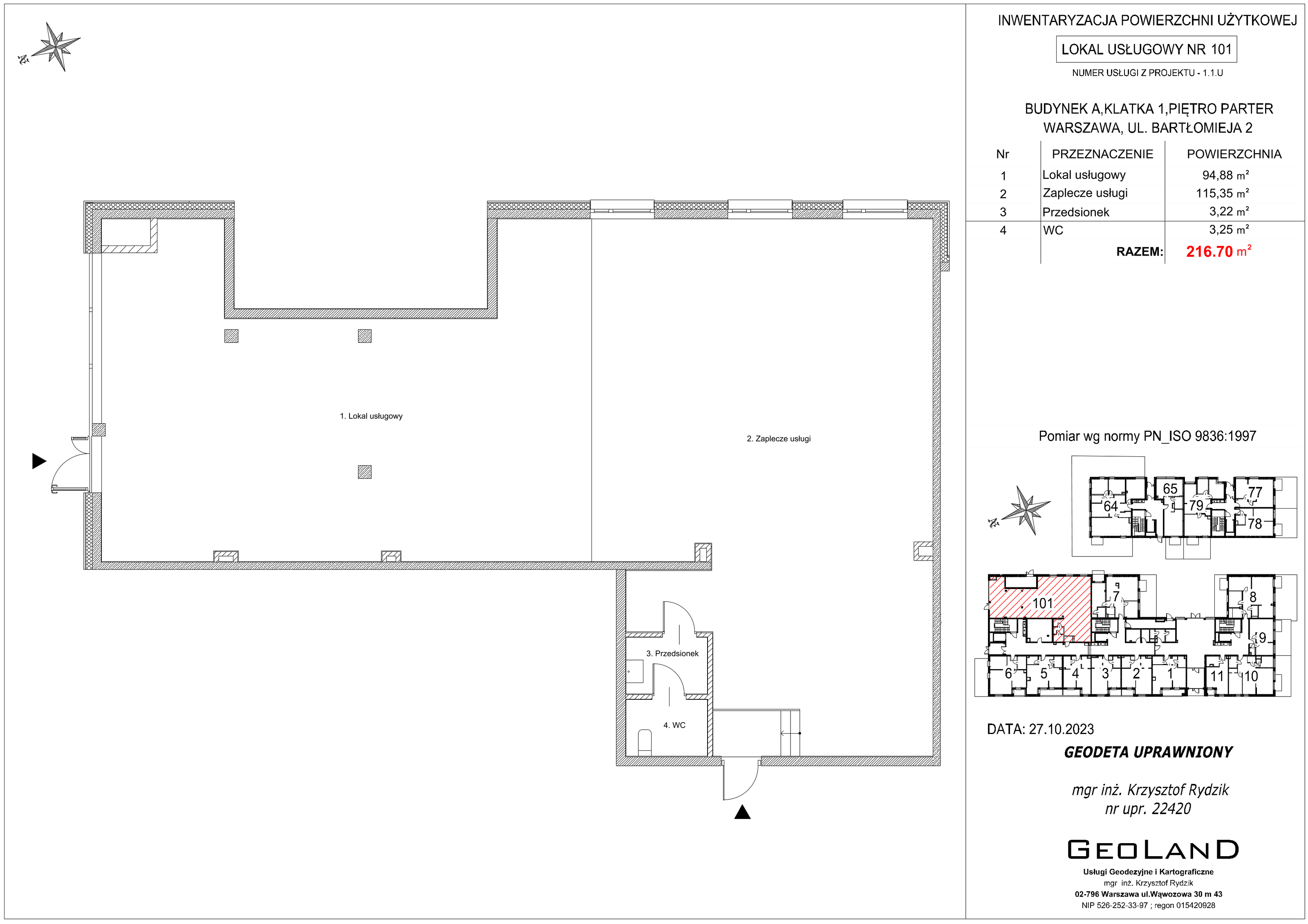 Lokal użytkowy 216,70 m², oferta nr 1.1.U, Solea Mokotów - lokale użytkowe, Warszawa, Mokotów, Służewiec, ul. Bartłomieja-idx