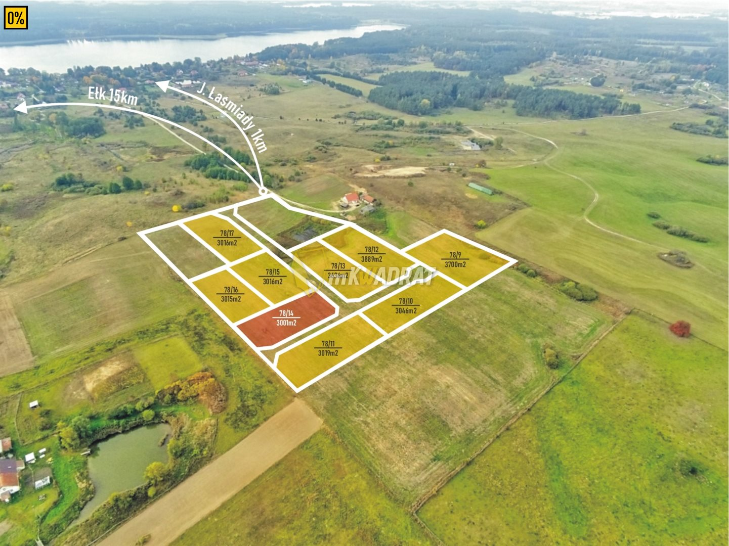 Działka 3 001,00 m², oferta nr , MKW-GS-1435, Sajzy-idx