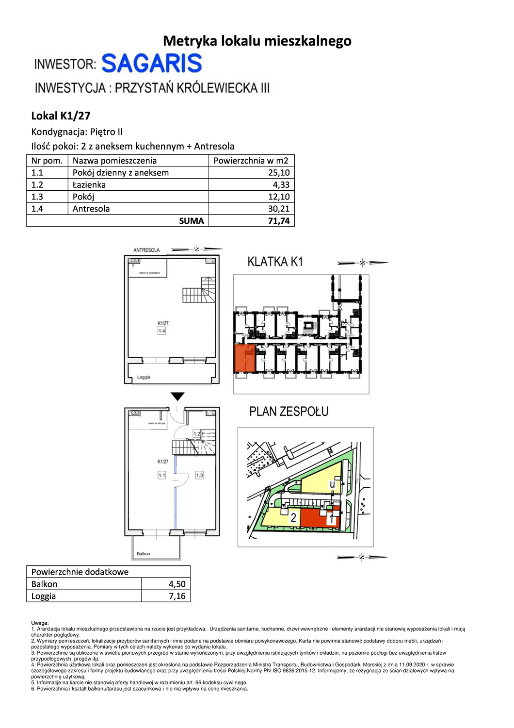 Mieszkanie 71,74 m², piętro 2, oferta nr K1/27, Przystań Królewiecka III, Wrocław, Maślice, Fabryczna, ul. Królewiecka-idx