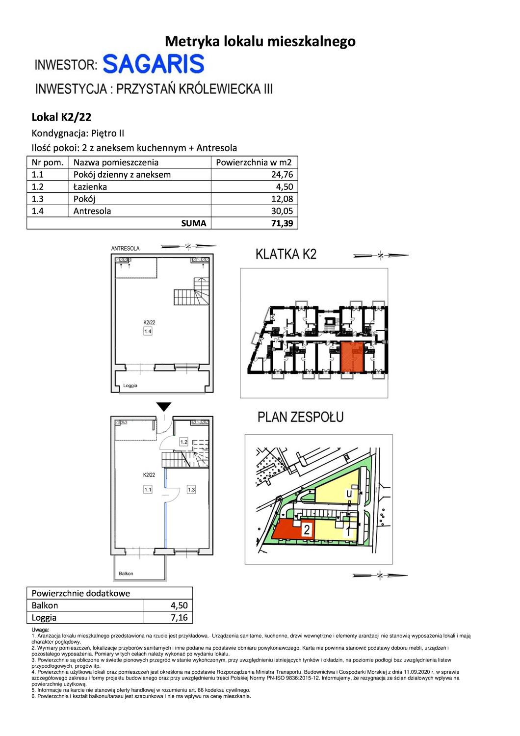 Mieszkanie 71,39 m², piętro 2, oferta nr K2/22, Przystań Królewiecka III, Wrocław, Maślice, Fabryczna, ul. Królewiecka-idx