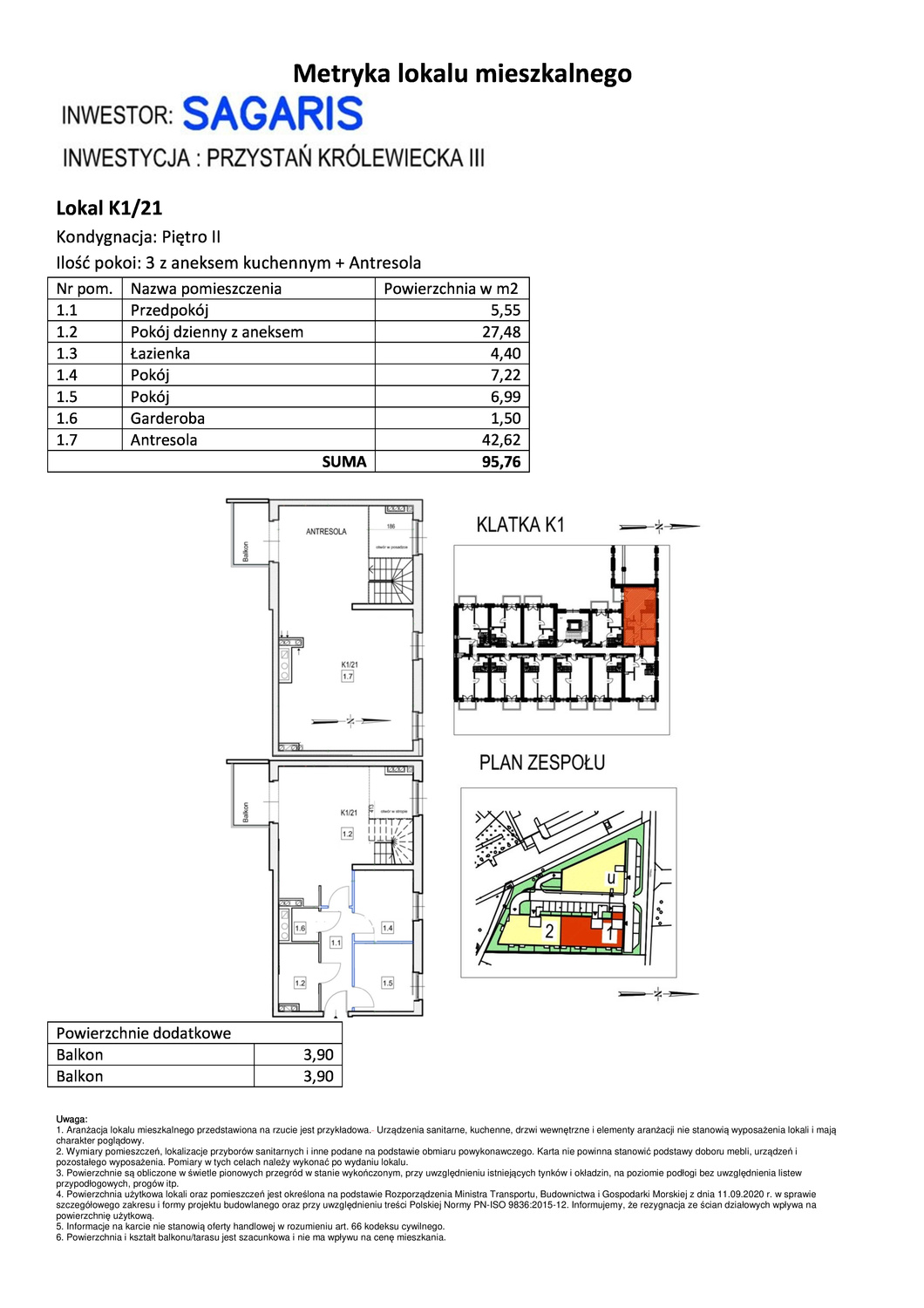 Mieszkanie 95,76 m², piętro 2, oferta nr K1/21, Przystań Królewiecka III, Wrocław, Maślice, Fabryczna, ul. Królewiecka-idx